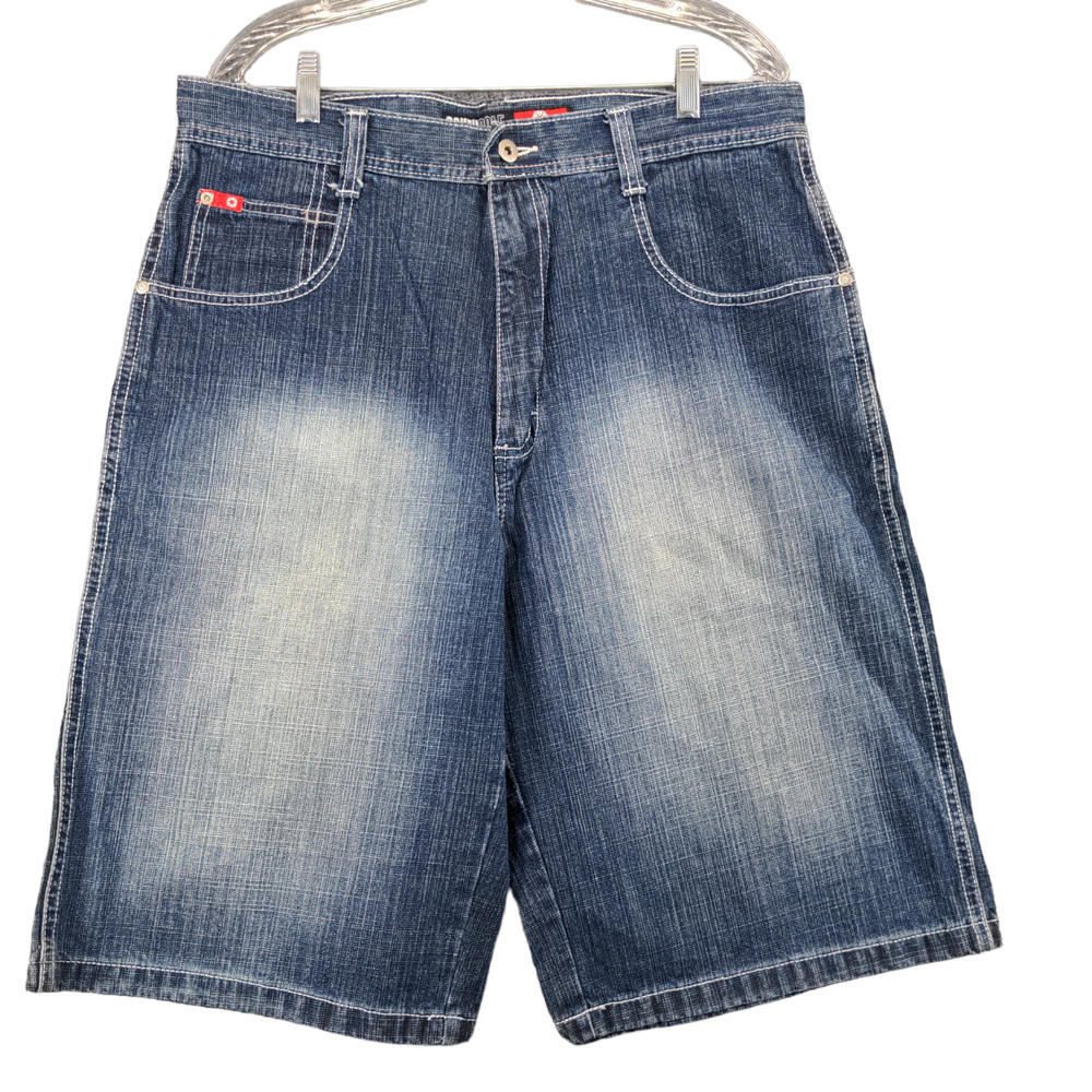 Southpole embroidered Jean Shorts Mens 5 Pocket Belt Loops